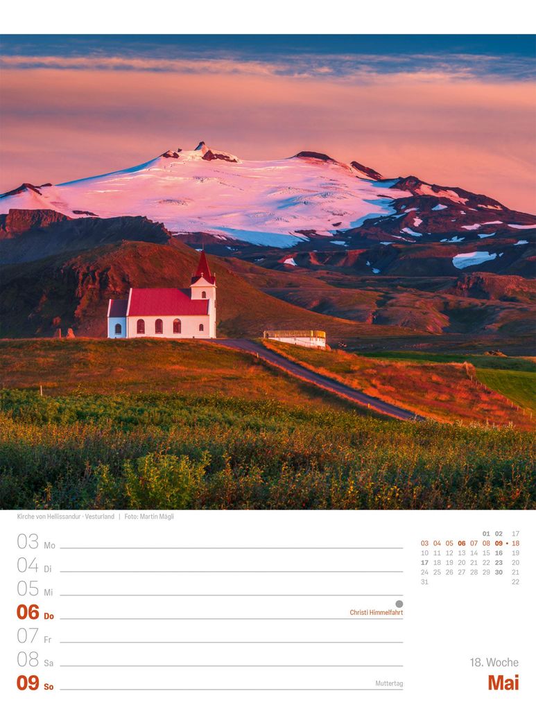 Weitere Ansicht: Island Wochenplaner Kalender 2027 | Die Insel aus Feuer und Eis | Ackermann Kunstverlag GmbH