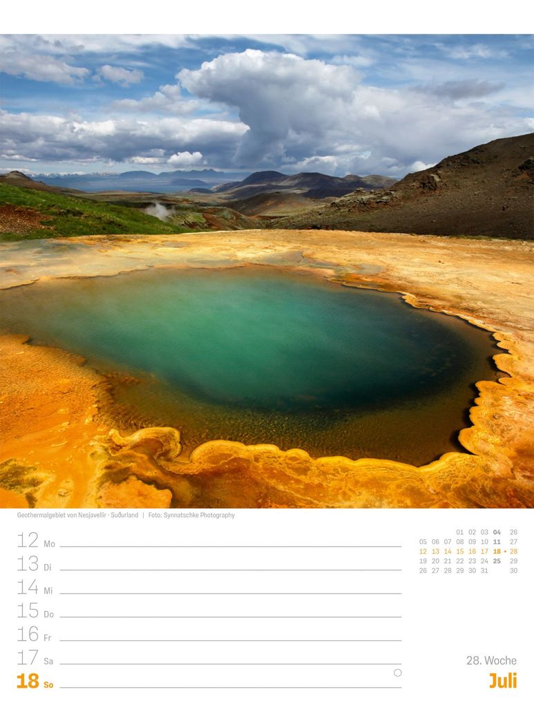 Weitere Ansicht: Island Wochenplaner Kalender 2027 | Die Insel aus Feuer und Eis | Ackermann Kunstverlag GmbH