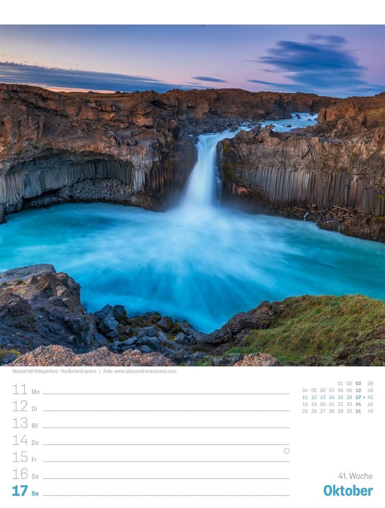 Weitere Ansicht: Island Wochenplaner Kalender 2027 | Die Insel aus Feuer und Eis | Ackermann Kunstverlag GmbH