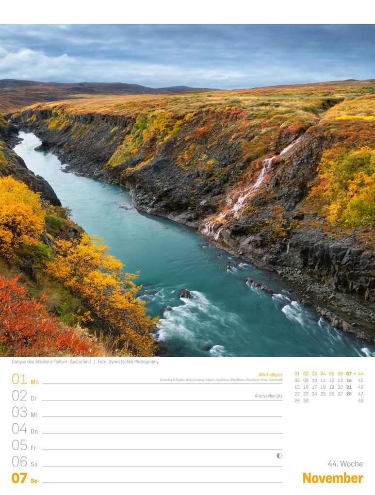Weitere Ansicht: Island Wochenplaner Kalender 2027 | Die Insel aus Feuer und Eis | Ackermann Kunstverlag GmbH