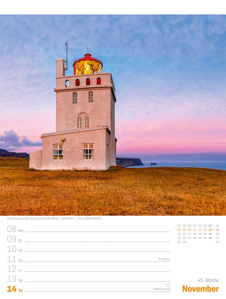 Weitere Ansicht: Island Wochenplaner Kalender 2027 | Die Insel aus Feuer und Eis | Ackermann Kunstverlag GmbH
