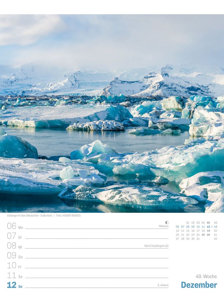 Weitere Ansicht: Island Wochenplaner Kalender 2027 | Die Insel aus Feuer und Eis | Ackermann Kunstverlag GmbH