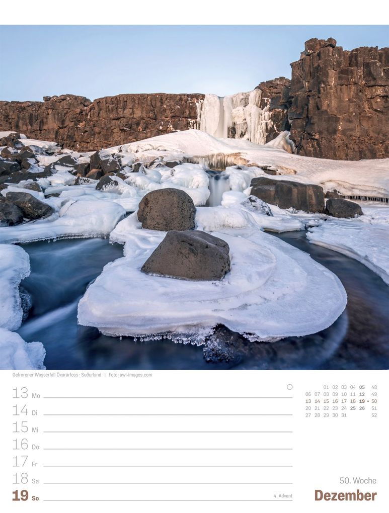 Weitere Ansicht: Island Wochenplaner Kalender 2027 | Die Insel aus Feuer und Eis | Ackermann Kunstverlag GmbH