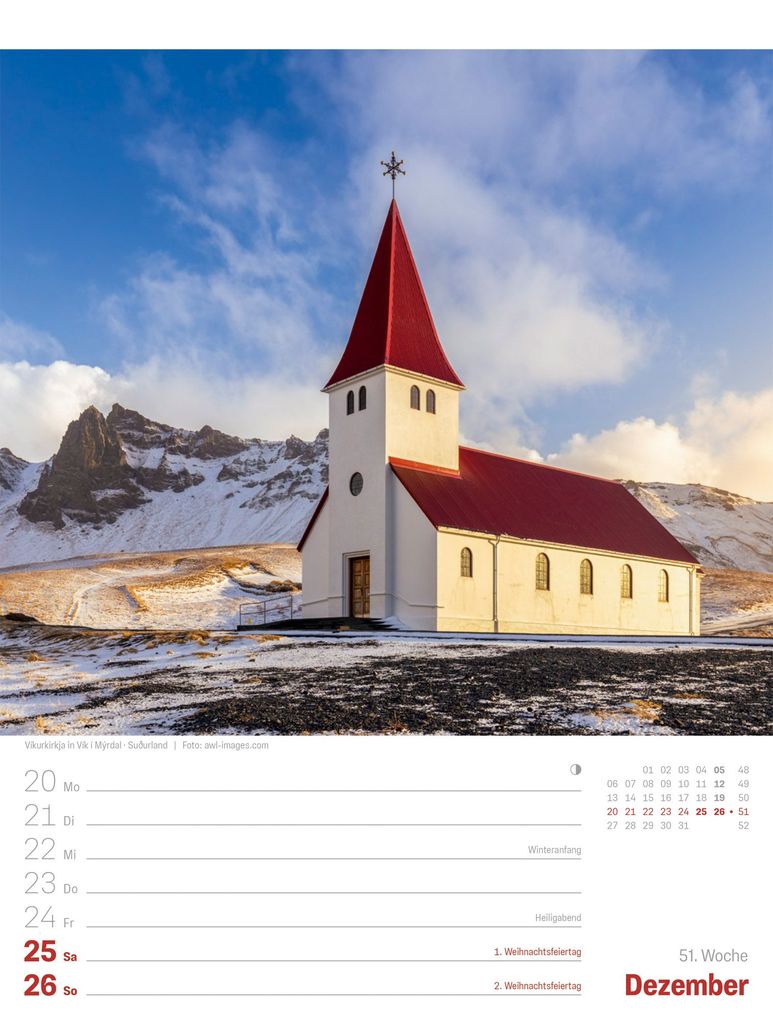 Weitere Ansicht: Island Wochenplaner Kalender 2027 | Die Insel aus Feuer und Eis | Ackermann Kunstverlag GmbH