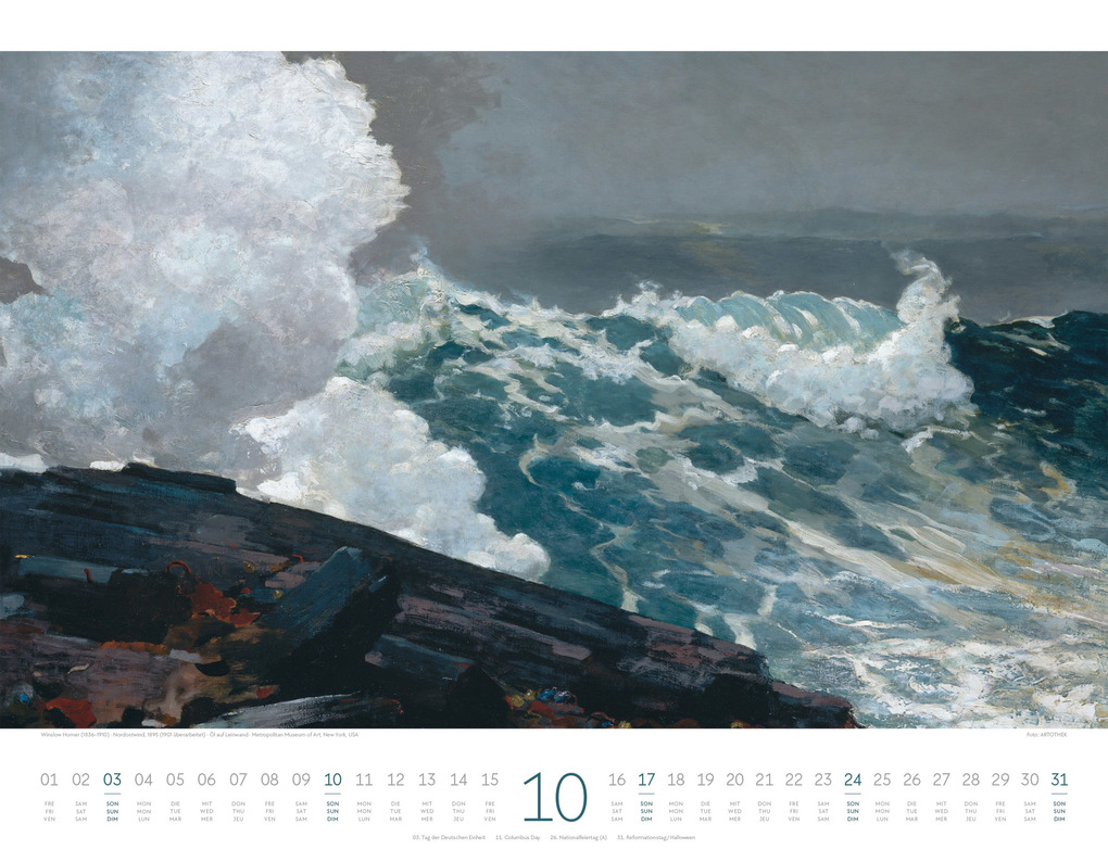 Weitere Ansicht: Kunstwerk Meer Kalender 2027 | Ackermann Kunstverlag GmbH