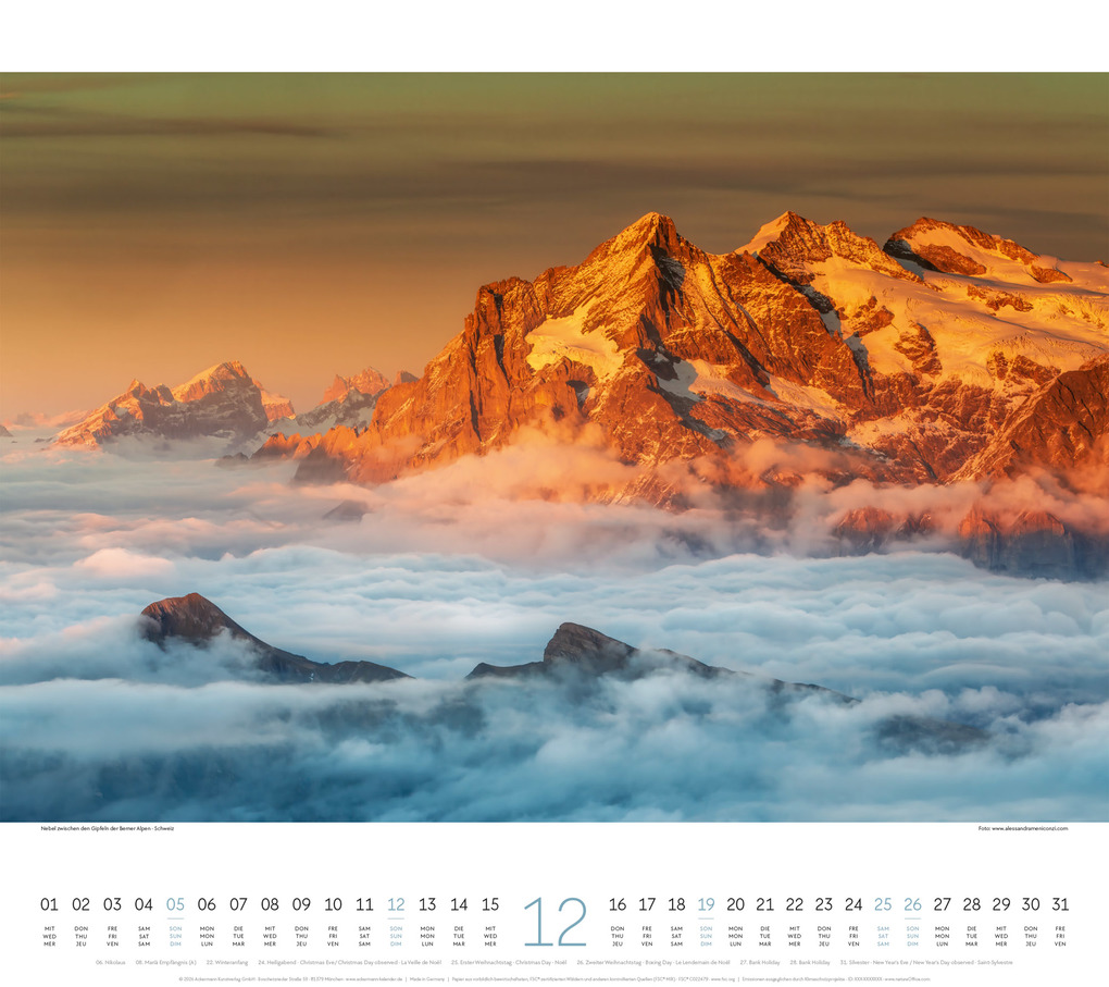 Weitere Ansicht: Phantastische Landschaften Kalender 2027 | Ackermann Kunstverlag GmbH