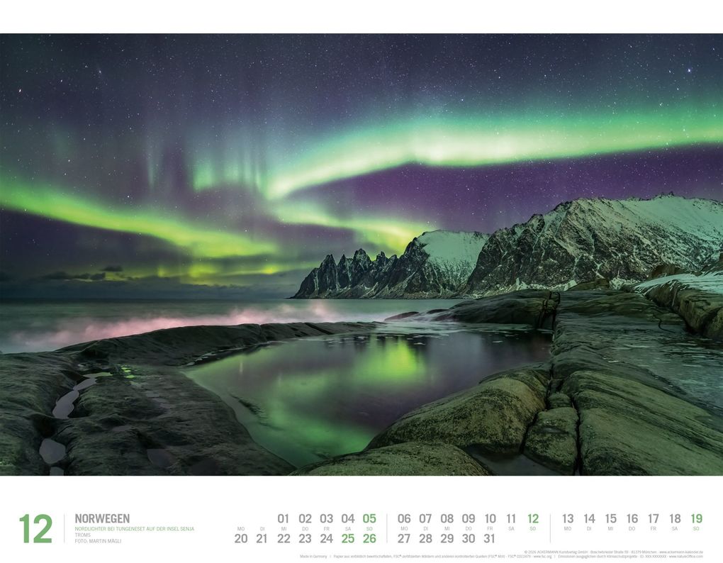 Weitere Ansicht: Norwegen Kalender 2027 | Unterwegs zwischen Fjordland und Nordkap | Ackermann Kunstverlag GmbH