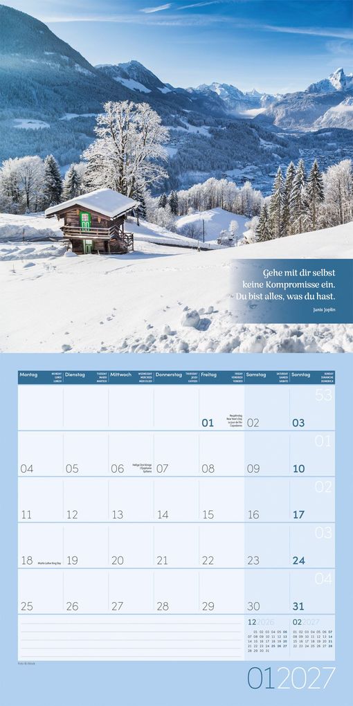 Weitere Ansicht: Momente für Dich Kalender 2027 - 30x30 - Art12 | Ackermann Kunstverlag GmbH