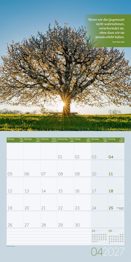 Weitere Ansicht: Momente für Dich Kalender 2027 - 30x30 - Art12 | Ackermann Kunstverlag GmbH