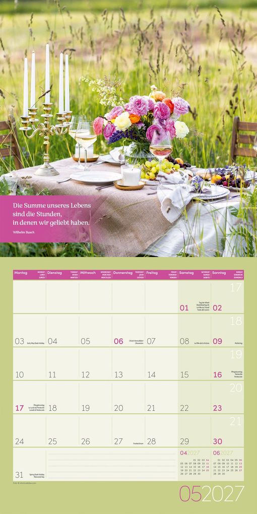 Weitere Ansicht: Momente für Dich Kalender 2027 - 30x30 - Art12 | Ackermann Kunstverlag GmbH