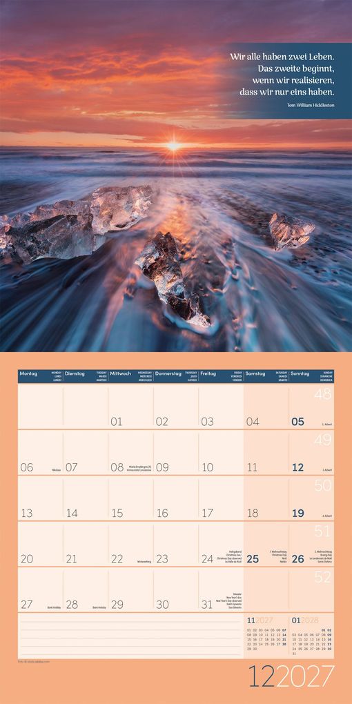 Weitere Ansicht: Momente für Dich Kalender 2027 - 30x30 - Art12 | Ackermann Kunstverlag GmbH