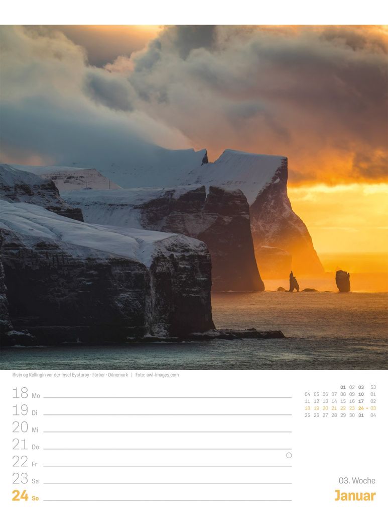 Weitere Ansicht: Planet Erde Wochenplaner Kalender 2027 | Landschaften der Welt | Ackermann Kunstverlag GmbH
