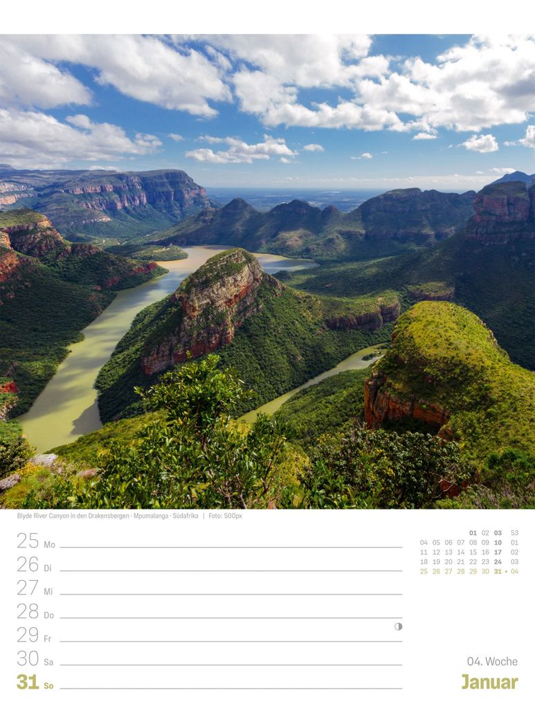 Weitere Ansicht: Planet Erde Wochenplaner Kalender 2027 | Landschaften der Welt | Ackermann Kunstverlag GmbH