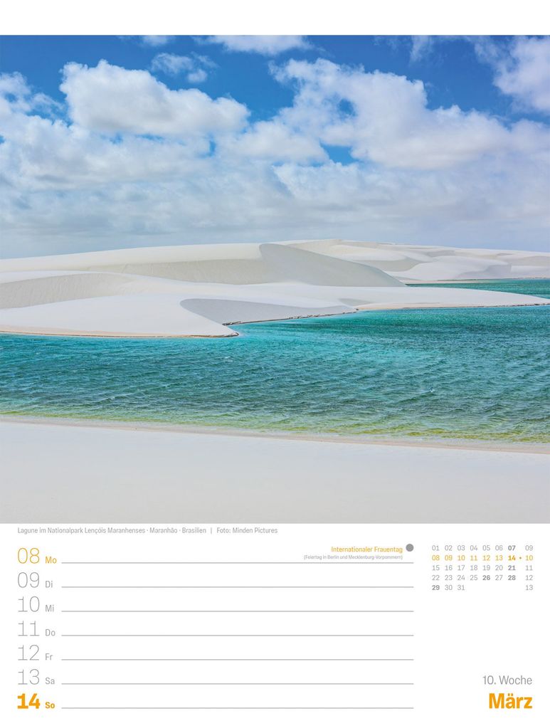 Weitere Ansicht: Planet Erde Wochenplaner Kalender 2027 | Landschaften der Welt | Ackermann Kunstverlag GmbH