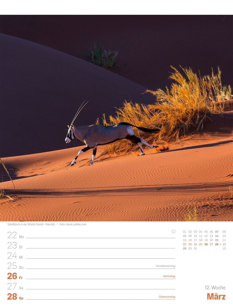 Weitere Ansicht: Planet Erde Wochenplaner Kalender 2027 | Landschaften der Welt | Ackermann Kunstverlag GmbH