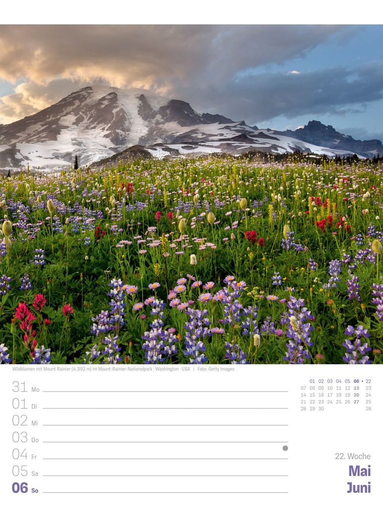 Weitere Ansicht: Planet Erde Wochenplaner Kalender 2027 | Landschaften der Welt | Ackermann Kunstverlag GmbH