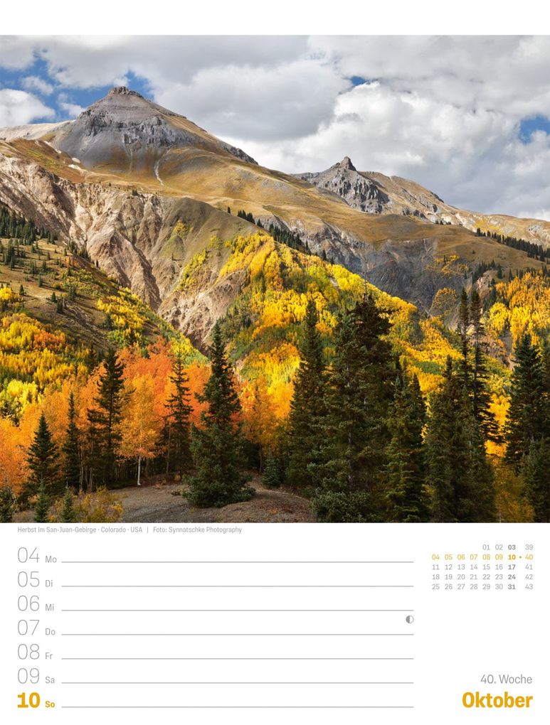 Weitere Ansicht: Planet Erde Wochenplaner Kalender 2027 | Landschaften der Welt | Ackermann Kunstverlag GmbH
