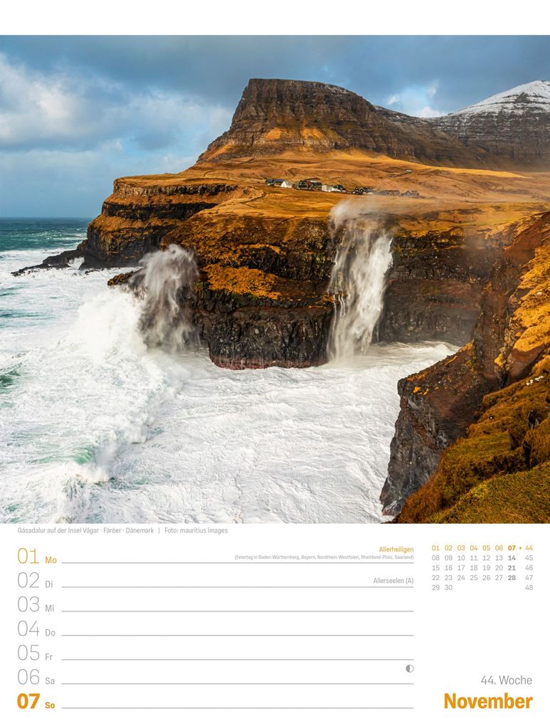 Weitere Ansicht: Planet Erde Wochenplaner Kalender 2027 | Landschaften der Welt | Ackermann Kunstverlag GmbH