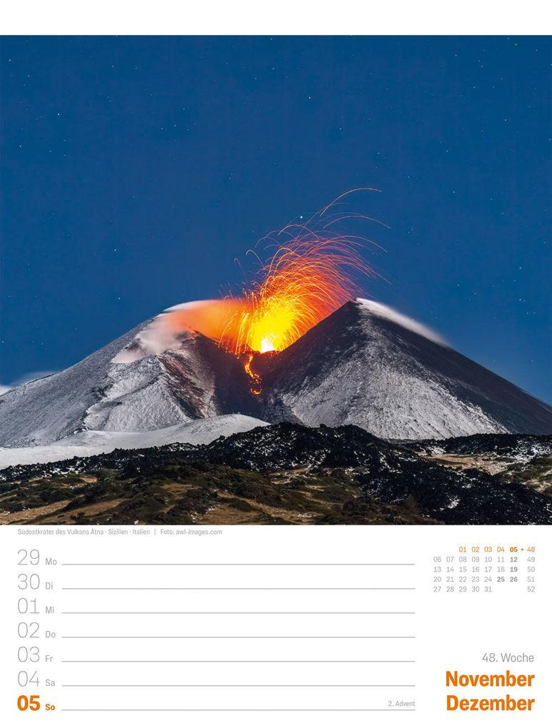 Weitere Ansicht: Planet Erde Wochenplaner Kalender 2027 | Landschaften der Welt | Ackermann Kunstverlag GmbH