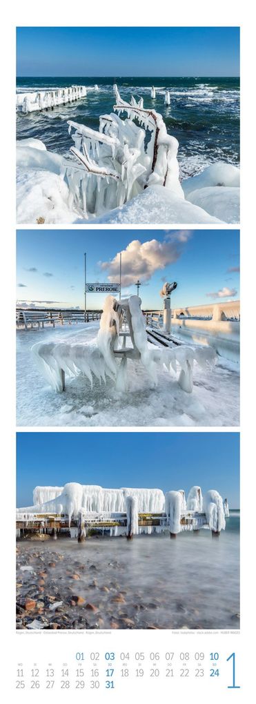 Weitere Ansicht: Wellengang Triplet-Kalender 2027 | Spaziergang entlang der Küste | Ackermann Kunstverlag GmbH