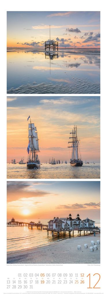 Weitere Ansicht: Wellengang Triplet-Kalender 2027 | Spaziergang entlang der Küste | Ackermann Kunstverlag GmbH