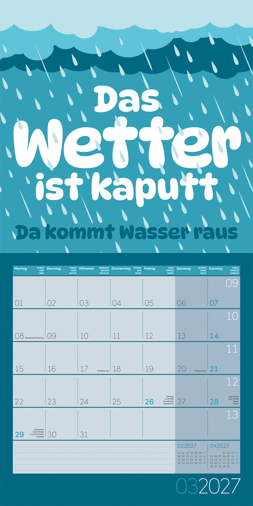 Weitere Ansicht: Einspruch Kalender 2027 - 30x30 - Art12 | Ackermann Kunstverlag GmbH