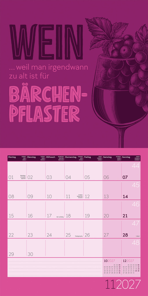 Weitere Ansicht: Einspruch Kalender 2027 - 30x30 - Art12 | Ackermann Kunstverlag GmbH