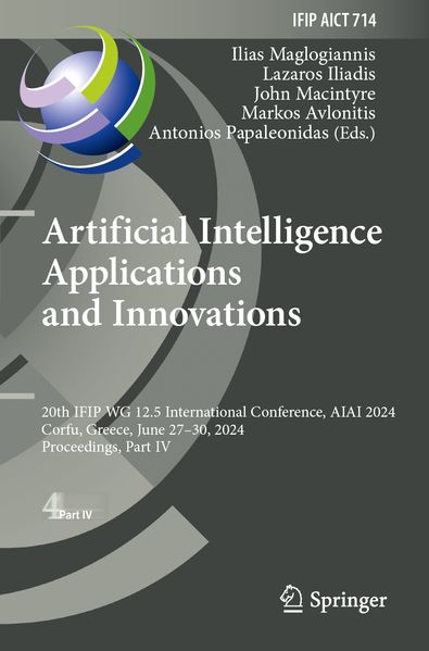 Produktbild: Artificial Intelligence Applications and Innovations