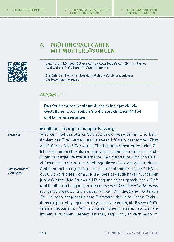 Weitere Ansicht: Götz von Berlichingen von Goethe