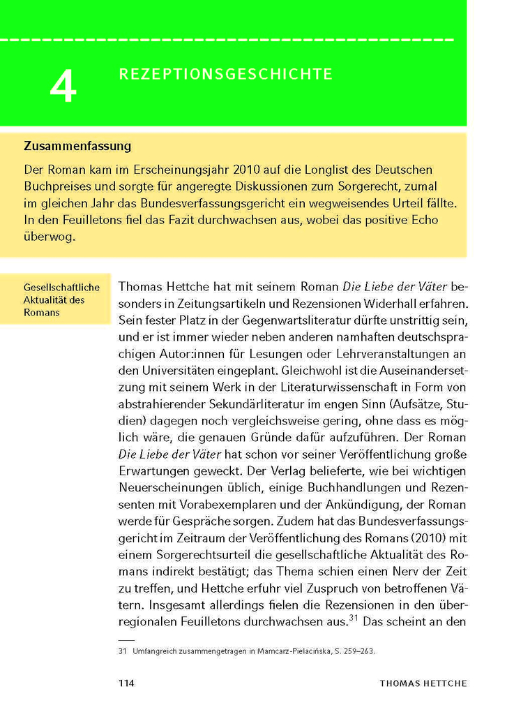 Weitere Ansicht: Die Liebe der Väter von Thomas Hettche - Textanalyse und Interpretation | Thomas Hettche