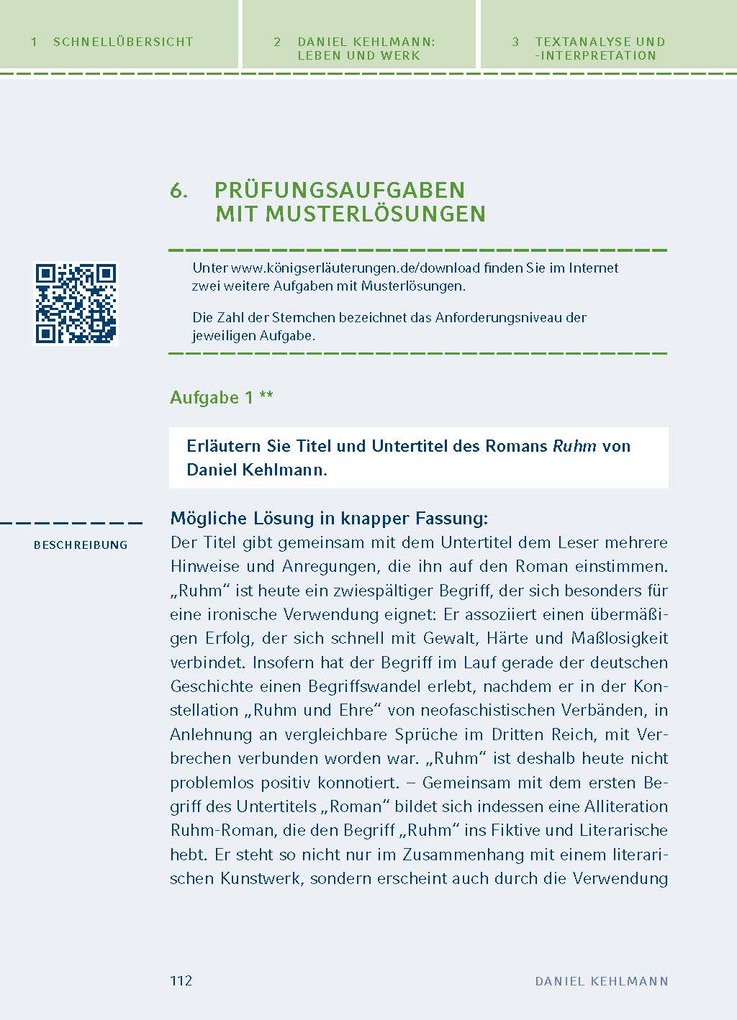 Weitere Ansicht: Ruhm von Daniel Kehlmann