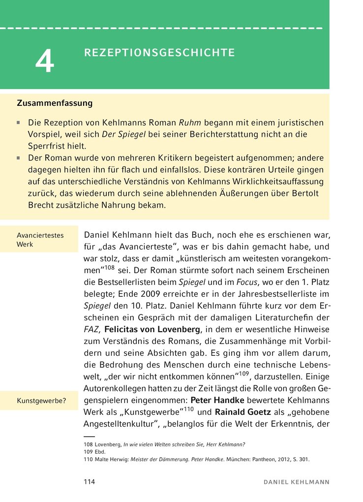 Weitere Ansicht: Ruhm von Daniel Kehlmann