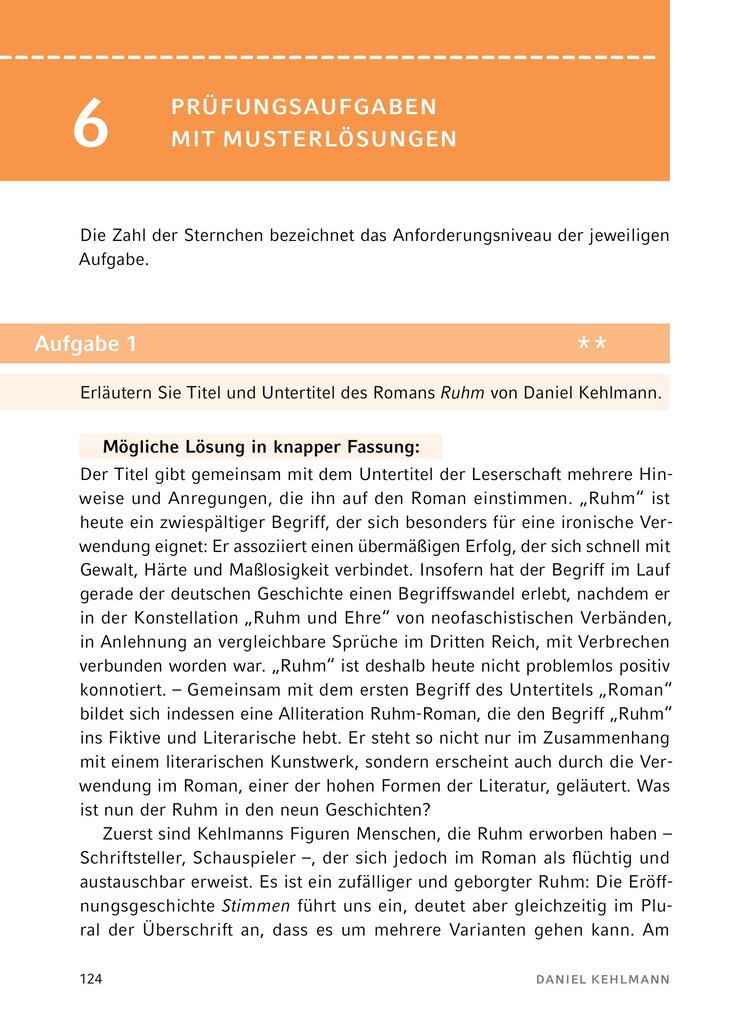 Weitere Ansicht: Ruhm von Daniel Kehlmann