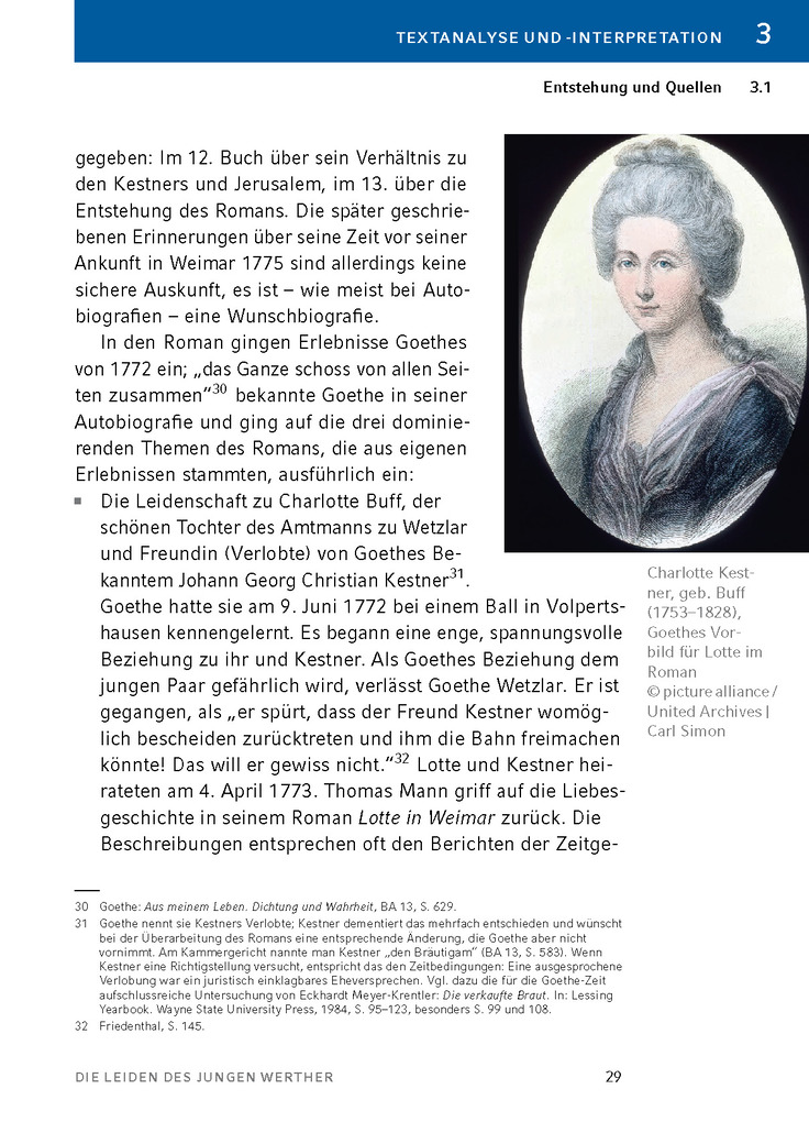 Weitere Ansicht: Die Leiden des jungen Werther von Johann Wolfgang von Goethe - Textanalyse und Interpretation | Johann Wolfgang von Goethe