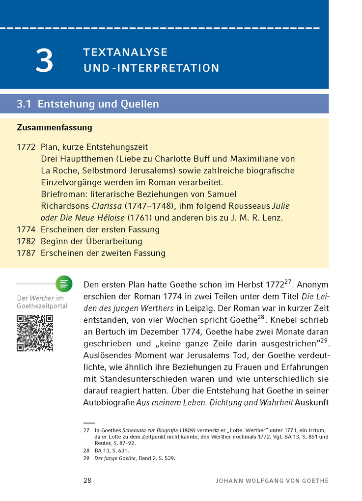 Weitere Ansicht: Die Leiden des jungen Werther von Johann Wolfgang von Goethe - Textanalyse und Interpretation | Johann Wolfgang von Goethe