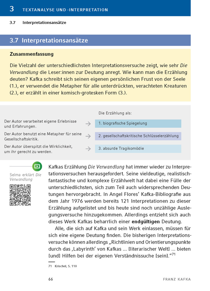 Weitere Ansicht: Die Verwandlung von Franz Kafka - Textanalyse und Interpretation | Franz Kafka