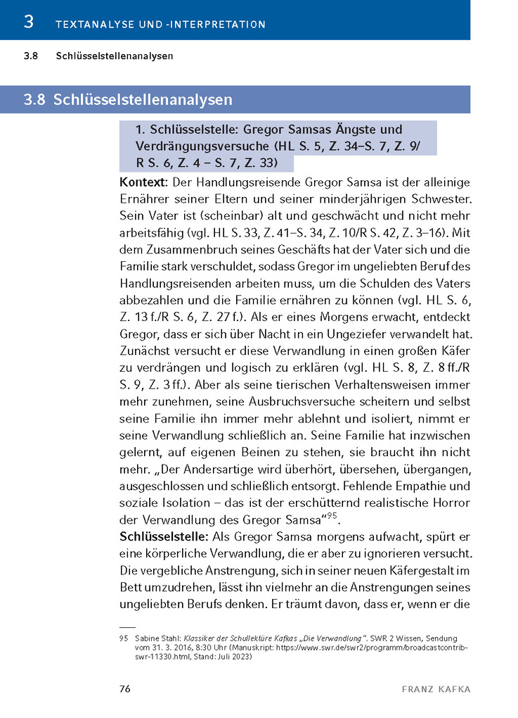 Weitere Ansicht: Die Verwandlung von Franz Kafka - Textanalyse und Interpretation | Franz Kafka