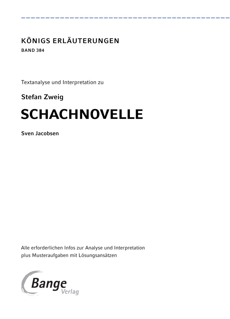 Weitere Ansicht: Schachnovelle von Stefan Zweig | Stefan Zweig