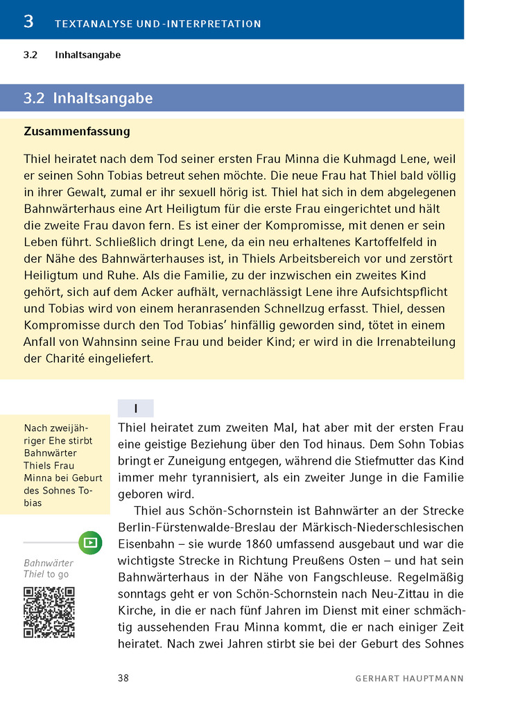 Weitere Ansicht: Bahnwärter Thiel von Gerhart Hauptmann