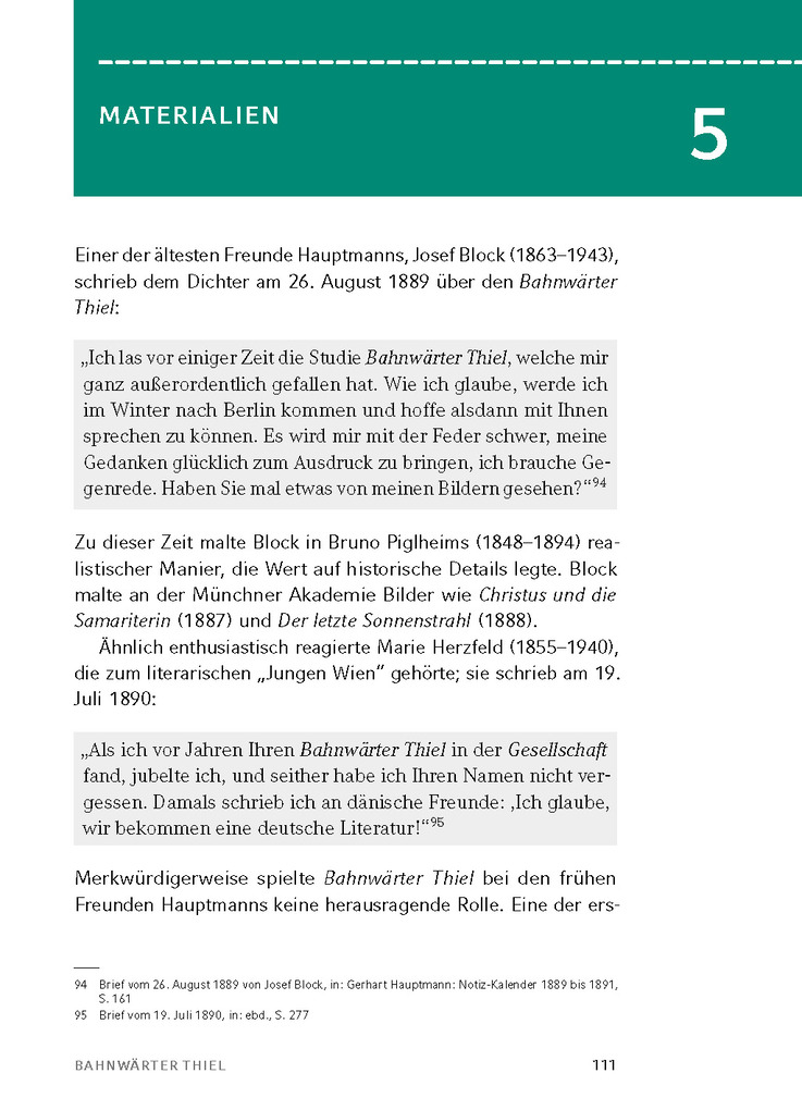 Weitere Ansicht: Bahnwärter Thiel von Gerhart Hauptmann