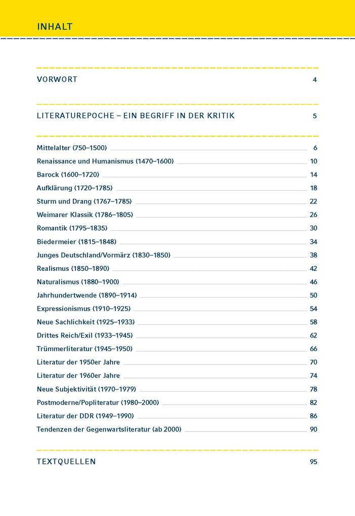 Weitere Ansicht: Epochen der deutschen Literatur | Yomb May