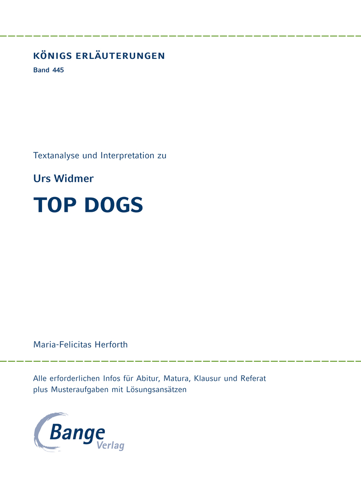 Weitere Ansicht: Top Dogs von Urs Widmer Textanalyse und Interpretation | Urs Widmer