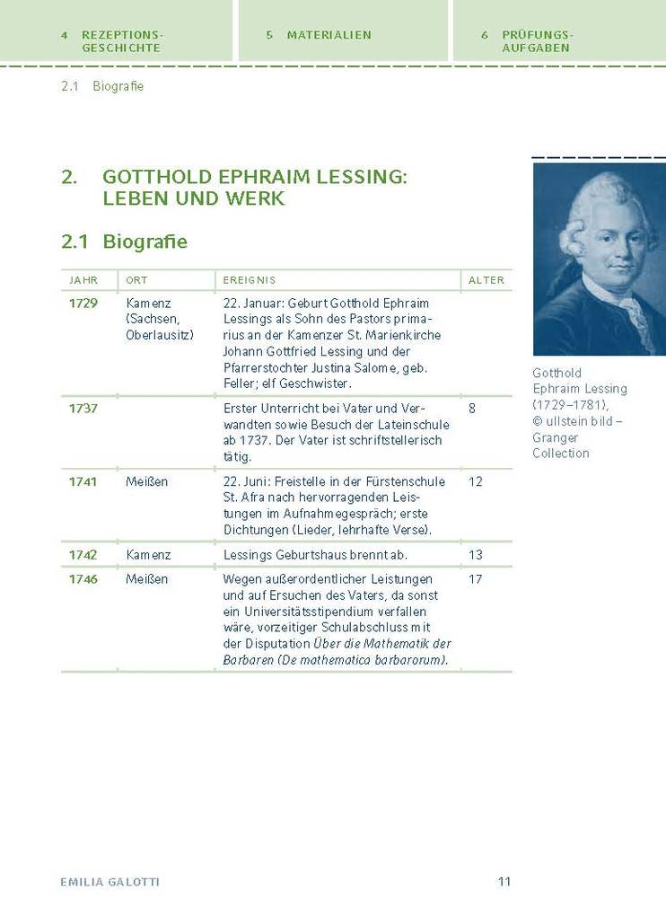 Weitere Ansicht: Emilia Galotti von Gotthold Ephraim Lessing
