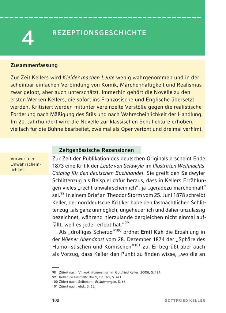 Weitere Ansicht: Kleider machen Leute von Gottfried Keller