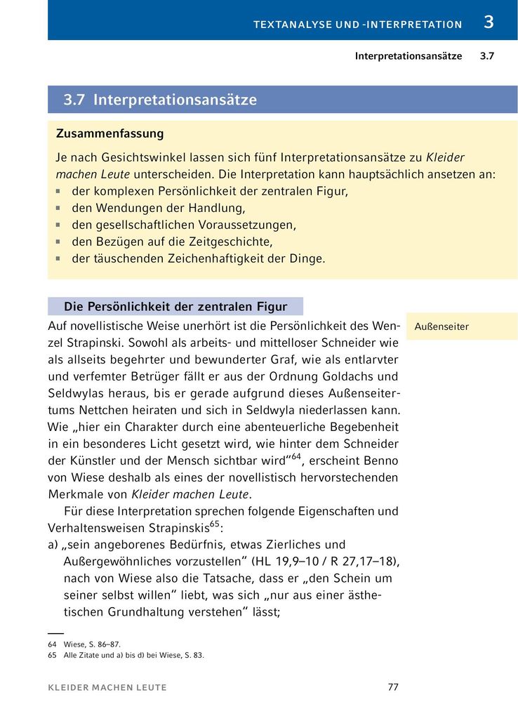 Weitere Ansicht: Kleider machen Leute von Gottfried Keller