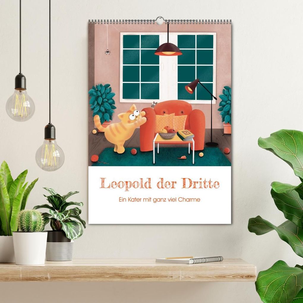Weitere Ansicht: LEOPOLD DER DRITTE - Ein Kater mit ganz viel Charme (Wandkalender 2026 DIN A2 hoch), CALVENDO Monatskalender | Danja Krampikowski, Calvendo