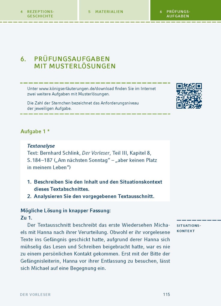 Weitere Ansicht: Der Vorleser von Bernhard Schlink