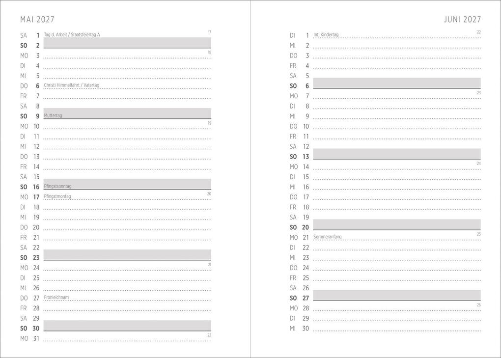 Weitere Ansicht: Taschenkalender A6 2027: Blütenmotiv, bestickt, pink