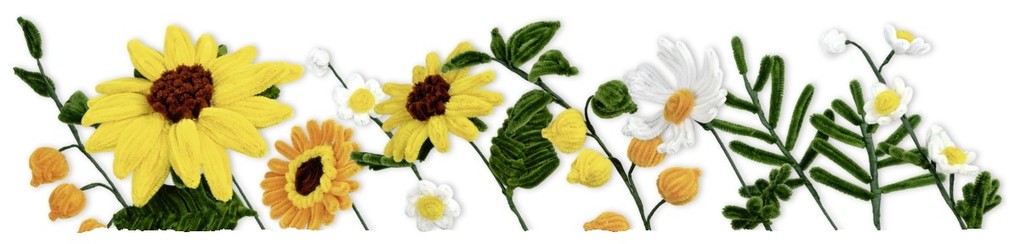 Weitere Ansicht: URSUS Erwachsenen-Bastelsets DIY-Set Chenilledraht Blumen "Gelb"