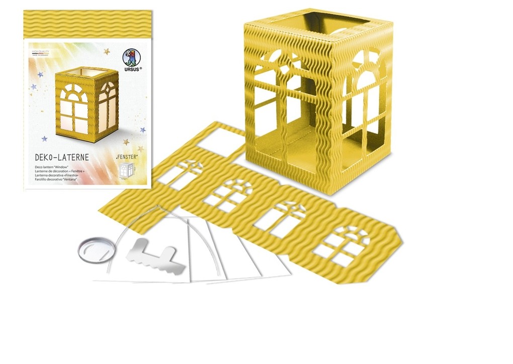 Weitere Ansicht: URSUS Laternenzeit Deko-Laterne "Fenster", sonnengelb
